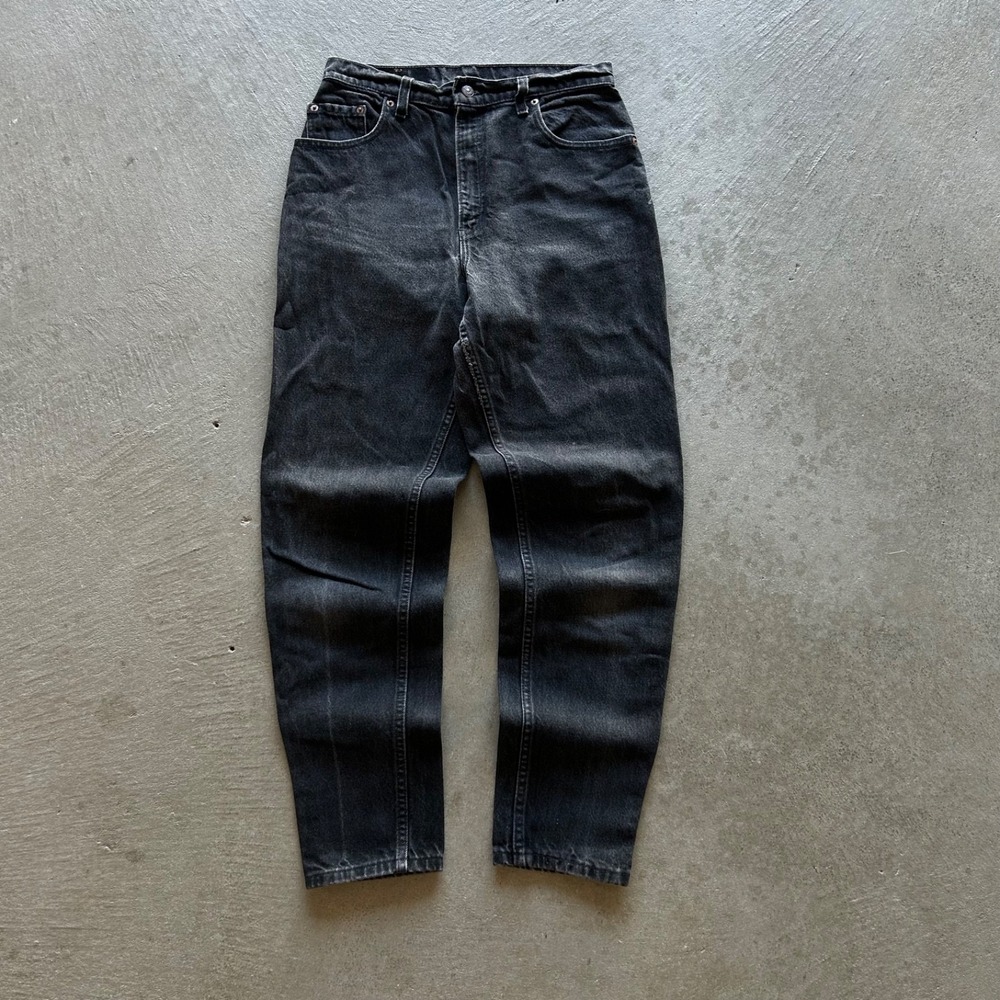 Vintage 90s Levis 550 XX Jeans Womens Size 16 Black Relaxed Fit Tapered USA Made
